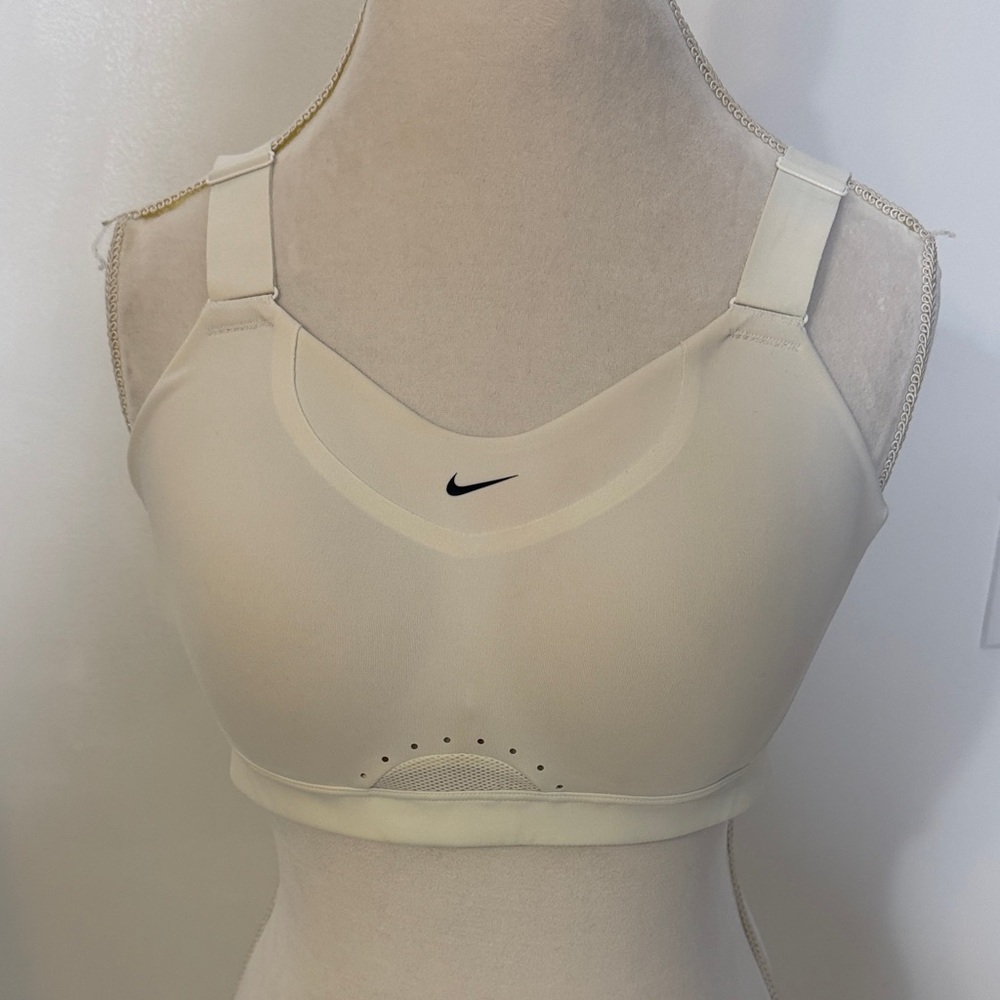 Nike Dri-Fit Women's Off-White Sports Bra Sz Lg